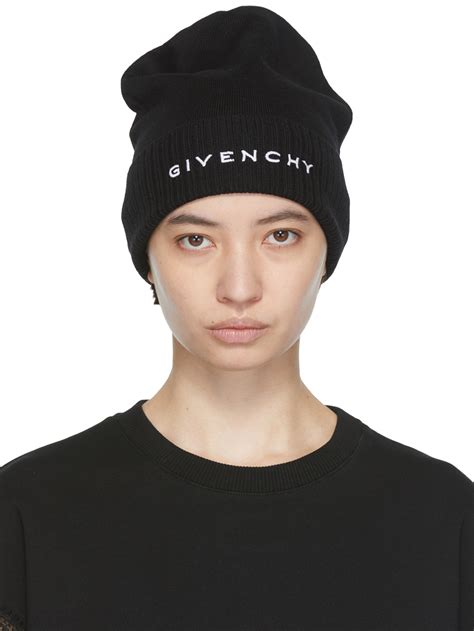 givenchy beanie ssense|Givenchy: Black Patch Beanie .